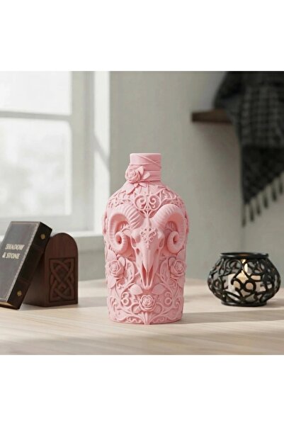 OEM Detailed 3D Printed Ram Skull Decorative Container