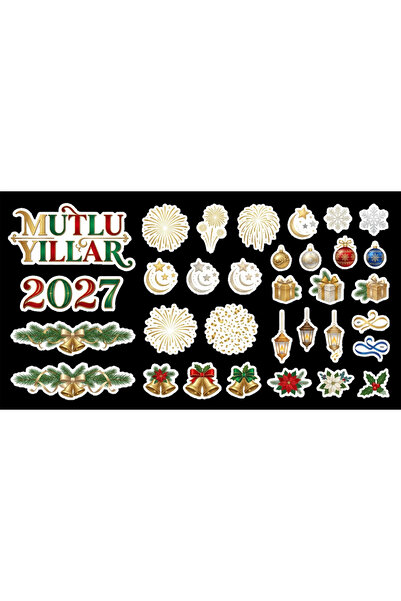 TELLGRAF New Year Themed Sticker Set (21X30 cm 1 Set)