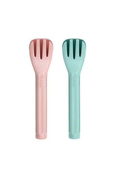 b.box Eating Utensils - Green and Pink
