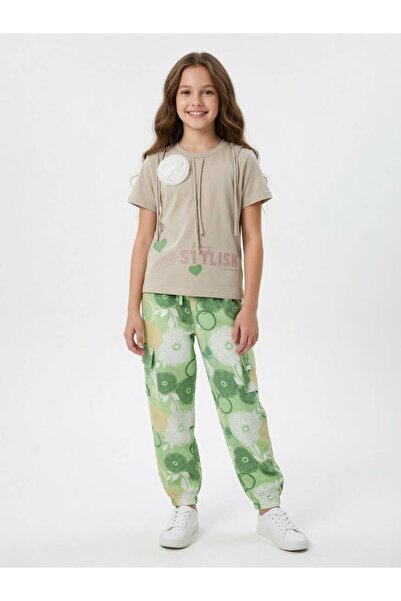 Kids Club Stylish Yazili Girls' Set