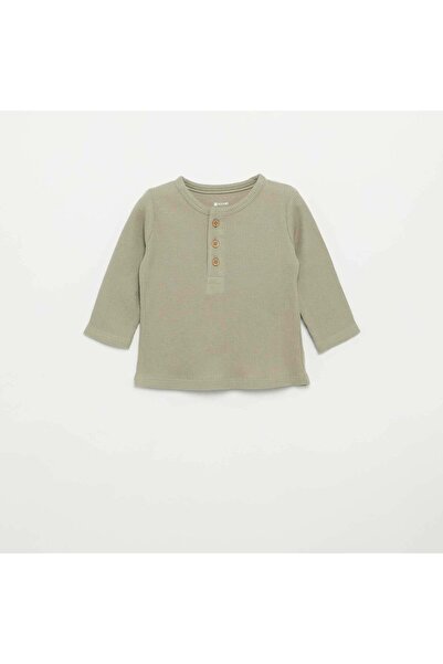 KIABI Henley T-shirt GREEN