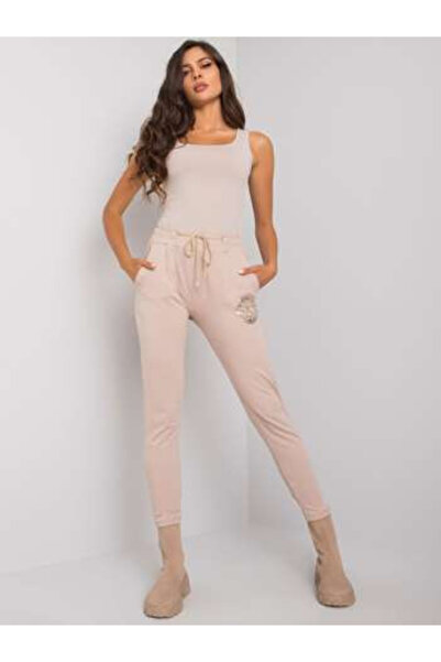 Relevance Pantaloni Trening Dama Lunga, Sport, RELEVANCE, Bej Casual Model RV...