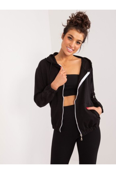 Relevance Women's Sweatshirt, RELEVANCE, Cotton, Long Sleeve, Black, model RV...