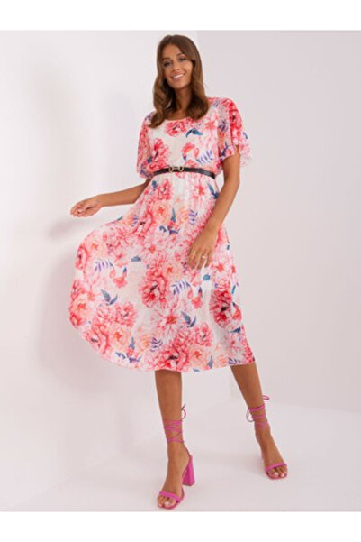 Italy Moda Rochie Dama, ITALY MODA, Poliester, Rochie evazata, Bej, model DHJ...