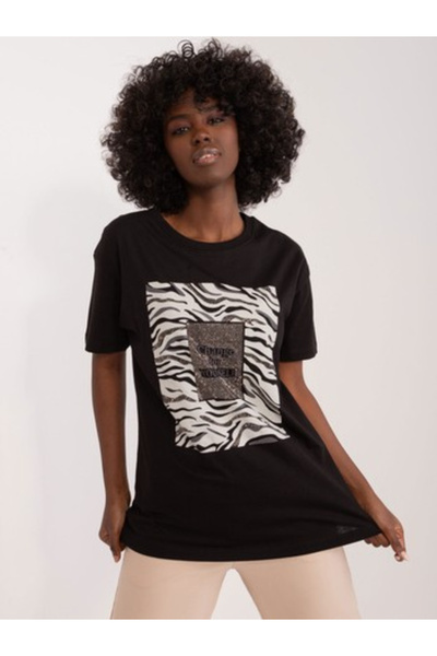 Mint Women 't-shirt shirt, MINT, Cotton, Short Sleeve, Black, model PM-TS-458...