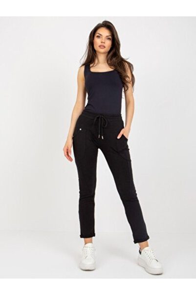 Relevance Pantaloni Trening Dama Sport, Guler inalt, RELEVANCE, Negru Casual ...