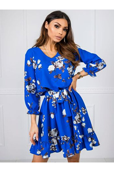 LAKERTA Rochie Dama Maxi, Floral, LAKERTA, Cobalt Casual