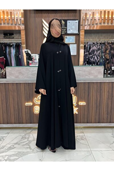 NOUR Royal Crepe Double Cloche Abaya with Unique Buttons