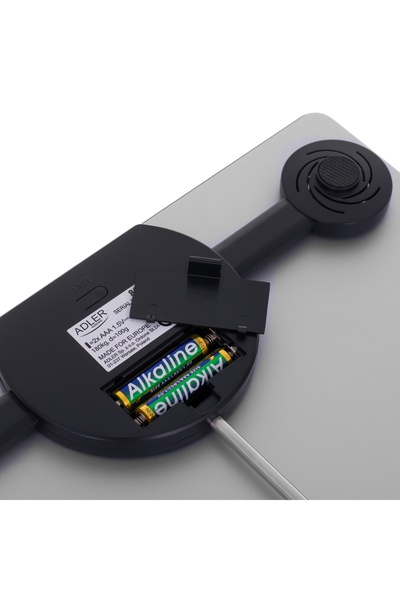 adler Cântar de baie electronic, din sticlă, de precizie, până la 180 kg, cu ...