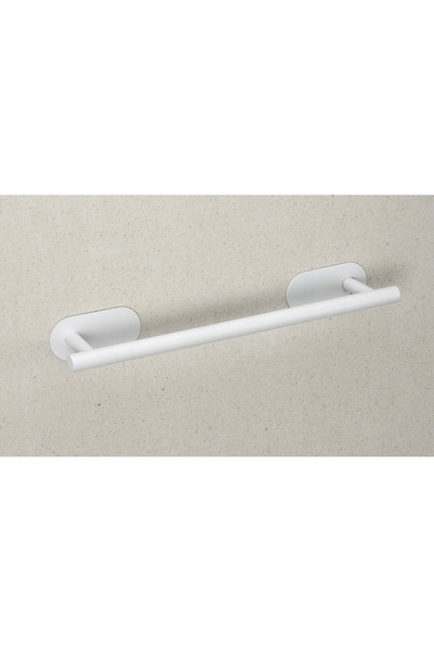 Wenko Suport pentru prosoape 40 cm pentru baie, bară de baie albă
