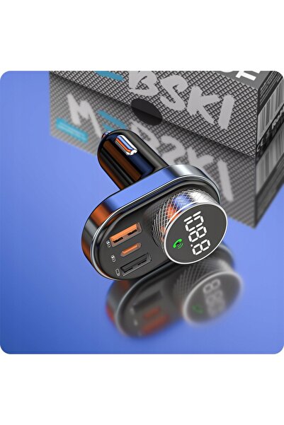NO BRAND Transmițător Bluetooth FM și încărcător cu cablu USB tip C