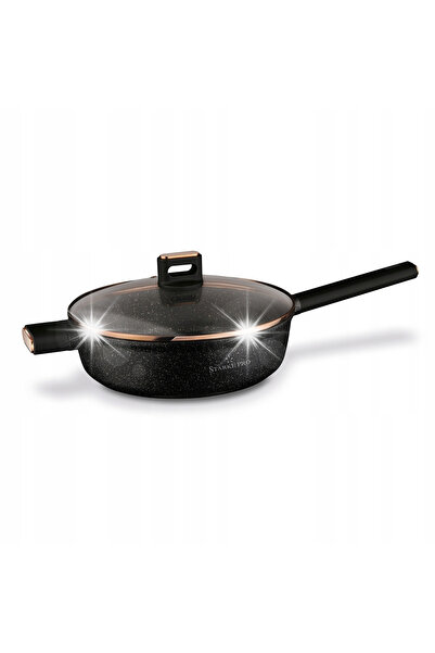 Starke Pro PATELNIA Oală adâncă cu inducție, capac mare, Starlet Black, 28 x ...