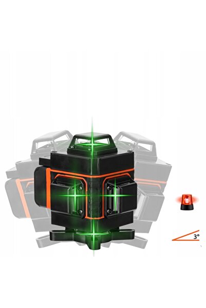 Kkmoon Nivelă laser cu 16 linii, verticală 360° 4D, 2 baterii + stativ