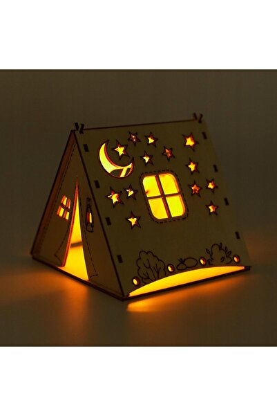 TECHREBAL Lampă de noapte LED tip tipi, cu baterii, tematică forestieră, cado...
