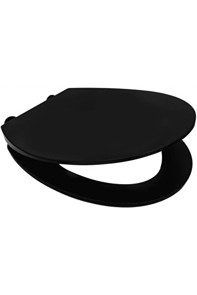 Rea Scaun de toaletă Uf Flat CZARNY Duroplast Negru Mat