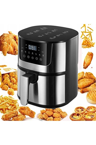 bedee Friteuză fără ulei LCD 7L 360 °   Aer cald 2400W Argintiu