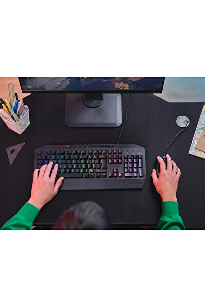 NO BRAND Tastatură de gaming USB cu iluminare RGB, cu membrană