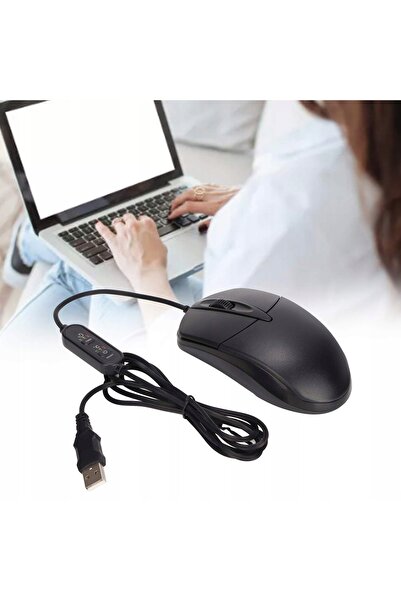 NO BRAND MOUSE REÎNCĂRCABIL USB CU FIR, 3 NIVELURI DE REGULARE, 1600DPI