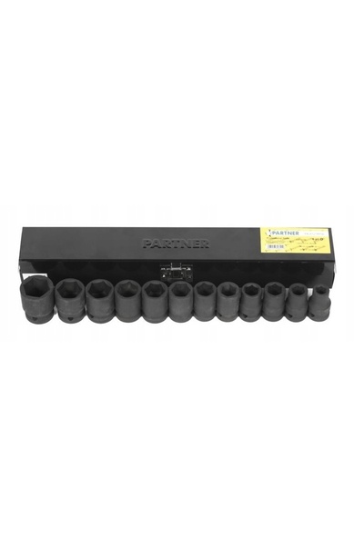 Partner Set de chei tubulare scurte, 1/2'', 10-24mm, în valiză, 12 bucăți.