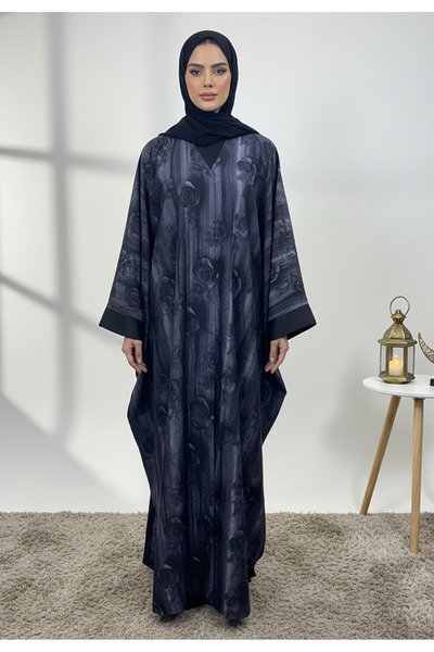 Nukhbaa Elegant Noir Abaya-851