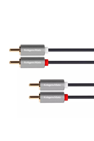 OEM Καλώδιο 2x RCA - 2x RCA 1.8m Basic Kruger&Matz