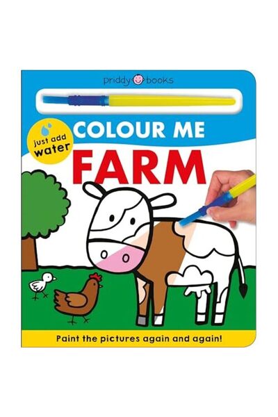 Priddy Books Cartelă de pictură cu apă reutilizabilă Colour Me Farm