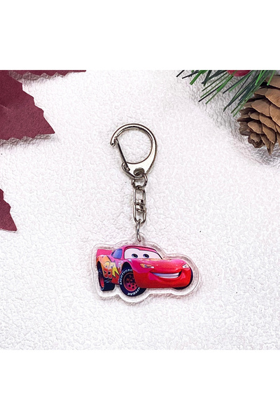 Choice3 5 cm 2 1/11Pcs Disney Cars Lightning McQueen Keychain Accessories Acr...
