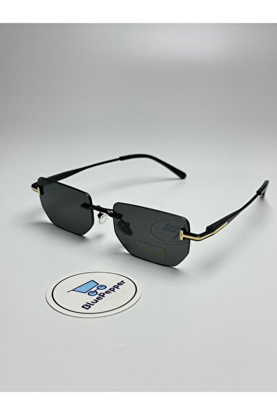 BluePepper Tomsel Sunglasses t Detailled Frameless Metal Handle Uv400 Protect...