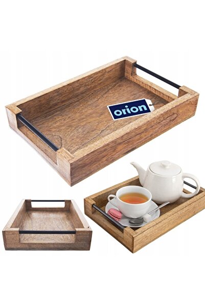 Orionis Platou de servire din lemn MANGO 30,5 x 20,5 cm ORION cu mânere metalice
