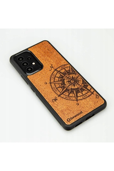 BewooDesign Husă din lemn pentru Samsung Galaxy A73 5G TRAVELER MERBAU