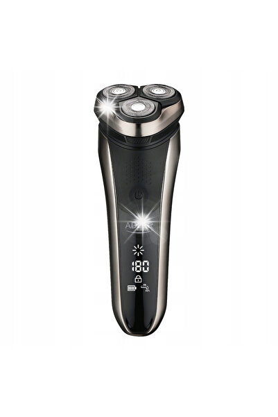 adler Aparat de ras electric pentru bărbați, 3 capete, LCD, încărcare USB, IPX7