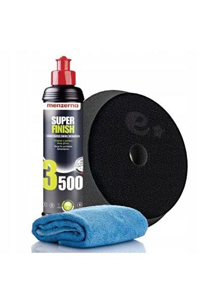 Menzerna Pastă de lustruit SF 3500 250ml + Pad de lustruit moale 140mm + Fibră