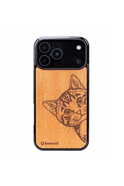 BewooDesign Husă din lemn Bewood pentru iPhone 17 Pro Max CAT LOVER MERBAU