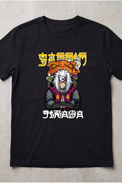 Silkensoul Naruto Jiraiya Anime Printed Standard Cut Unisex Tshirt