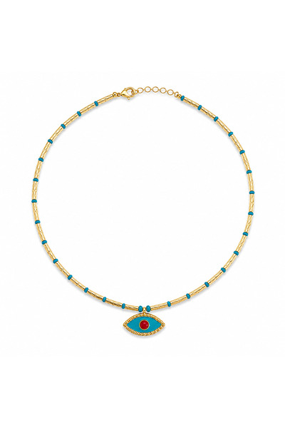 Venus Design Blue Evil Eye Necklace
