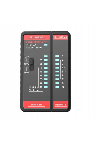 NO BRAND Tester de cabluri de rețea RJ11 / RJ45 Habotest HT812A