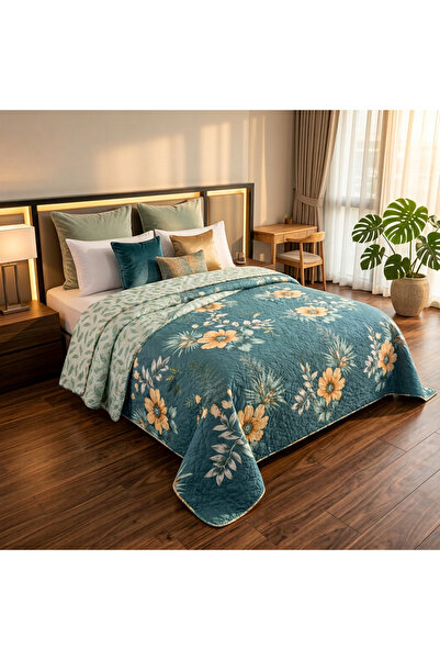 GENÇEV HOME COLLECTİONS Double-Sided Multi-Purpose Double Bed Cover – Can Be ...