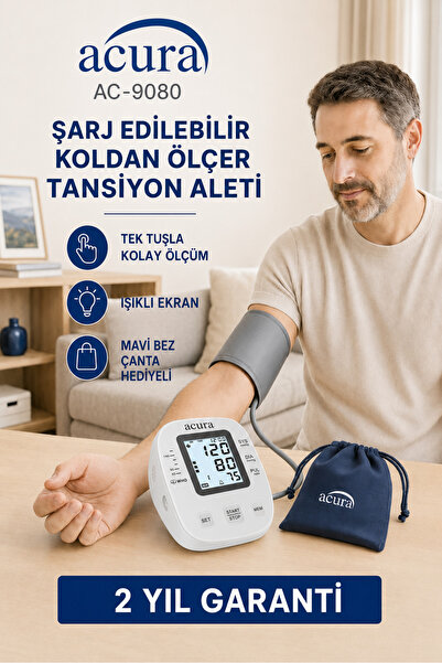 Acura AC-9080 Şarjl Edilebilir Koldan Tansiyon Aleti