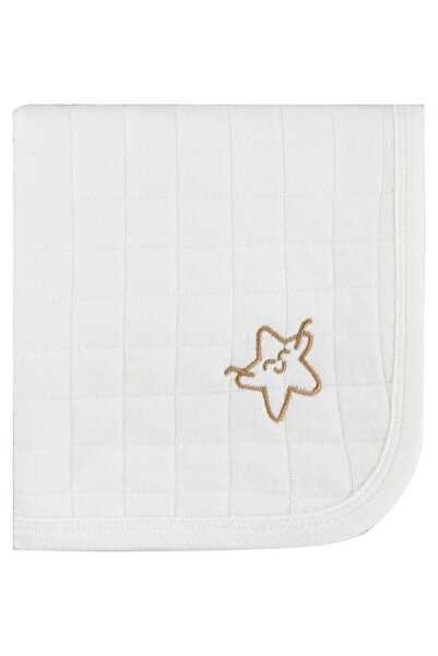 Civil Baby Star Embroidered 80*90 Blanket - Ecru