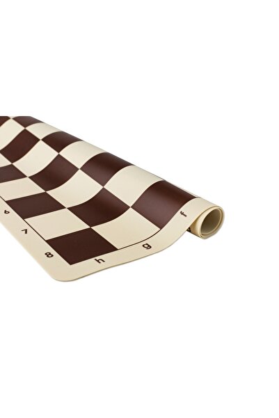 Sunrise Chess & Games Silicone Chess Board, 20" x 20" with 2-1/4" Square - BROWN
