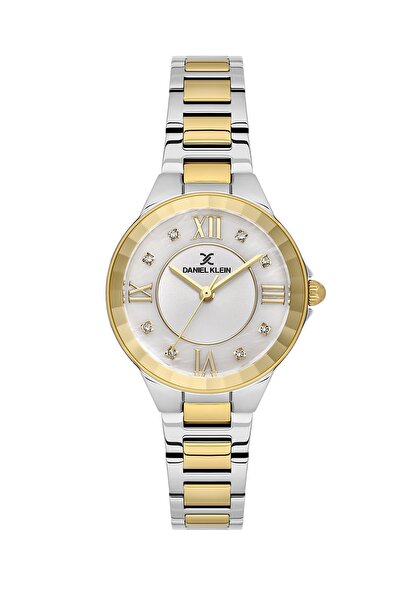 Daniel Klein Gold Silver Color Gift Packaged 30 mm Women's Wristwatch
