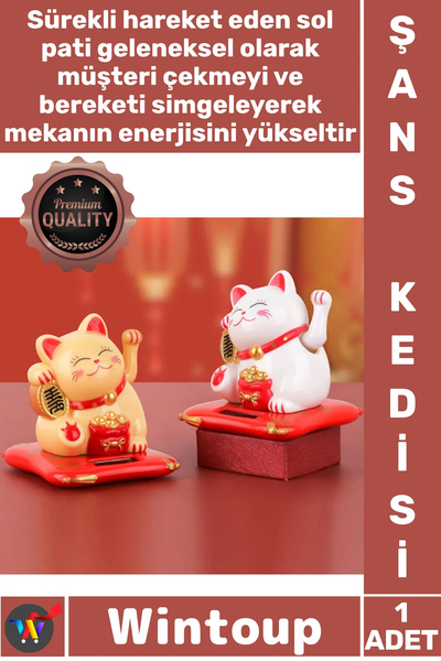 Wintoup #SolarSüs Dekoratif Sallanan El Maneki Neko Bereket Sembol Masaüstü B...