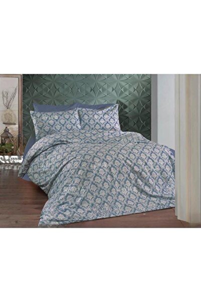 Linea Home Μπαρόκ Τυπωμένο Σετ Σεντόνια Μπλε Διπλό 200Χ240 LH2025174