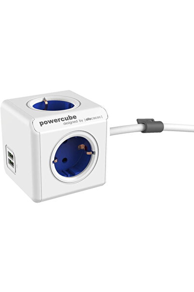OEM Allocacoc® PowerCube | Extended USB| Πολύπριζο 4 θέσεων & 2 USB – Μπλε – ...