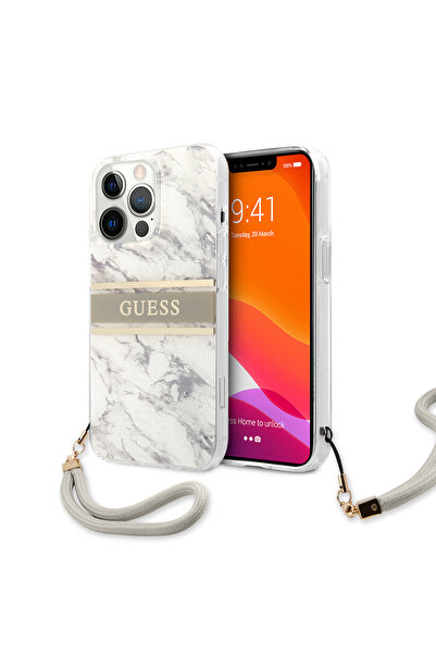 OEM Guess "Marble Collection" Printed Stripe Θήκη προστασίας με όψη μαρμάρου ...