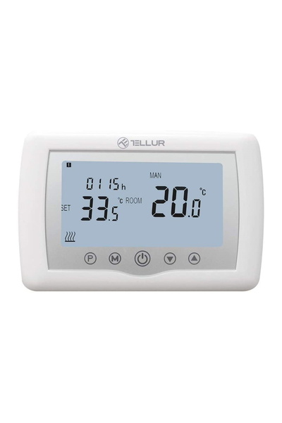 OEM Tellur Smart WiFi Ψηφιακός Θερμοστάτης, Boiler σε λευκό χρώμα