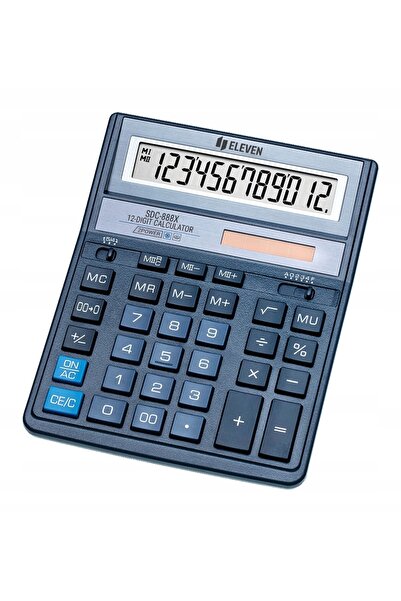 NO BRAND Calculator ELEVEN SDC-888XBL Alimentare cu baterie și energie solară...
