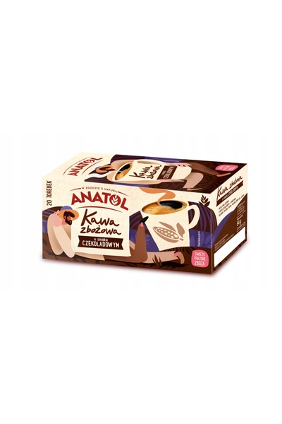 NO BRAND Cafea boabe ANATOL cu gust de ciocolată Fără cofeină (20 bucăți)