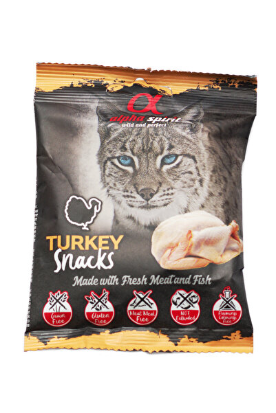 NO BRAND Alpha Spirit Przysmak Cub de curcan pentru pisici 50g
