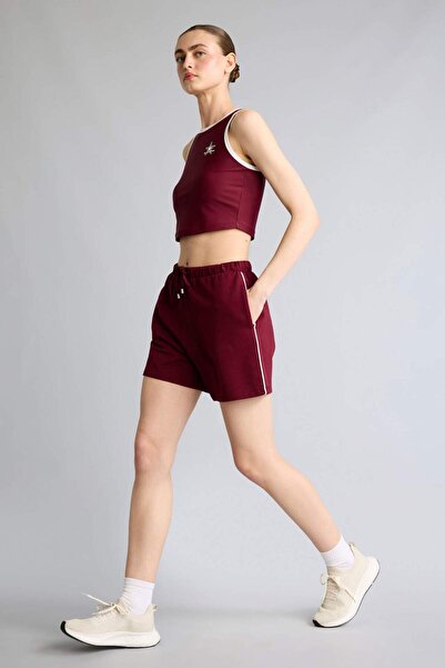 DeFacto Cotton Standard Fit Sportsman Short Leg Modal Claret Red Shorts H1990...